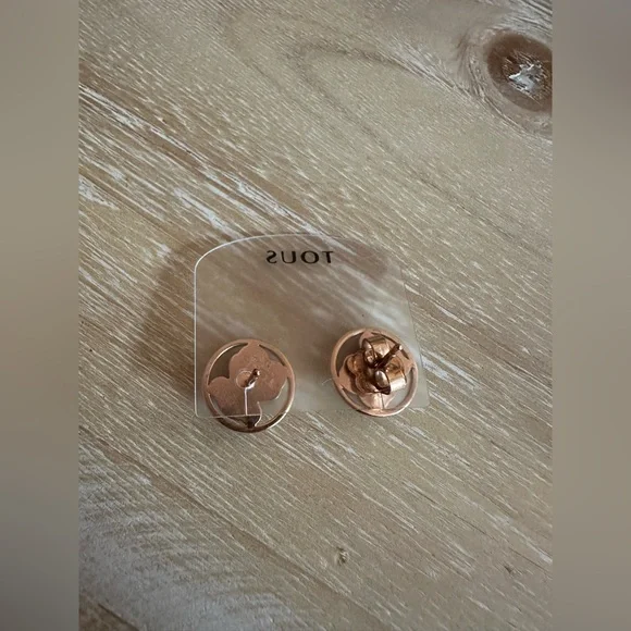 TOUS Chamille Rose Vermeil Earrings - Picture 2 of 3